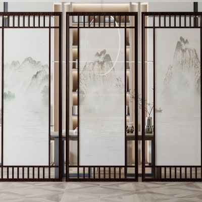 新中式屏风隔断