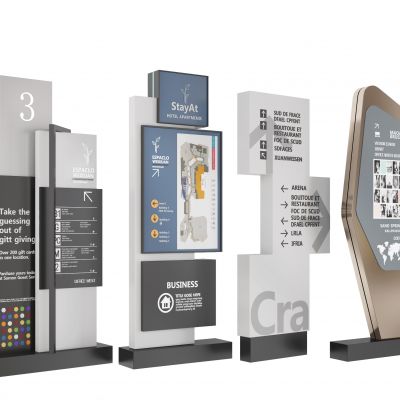 现代路标指示牌