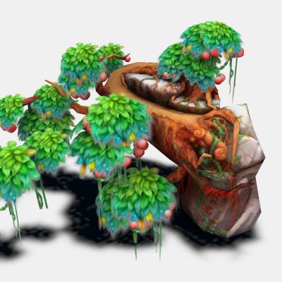 现代植物 桃子树木 