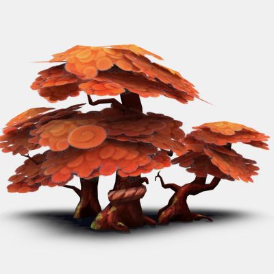 现代植物 黄叶树木 