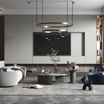 现代轻奢风格客厅