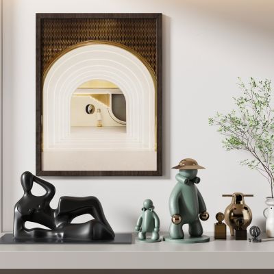 现代摆件绿植组合