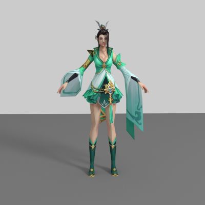 现代游戏角色 青衣美女 