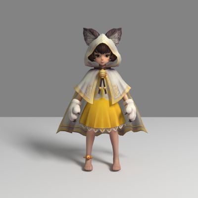 现代游戏角色 爪子女孩 