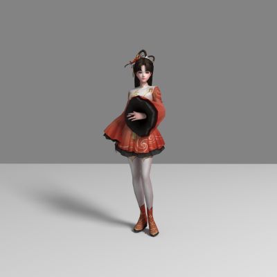 现代游戏角色 长腿美女 