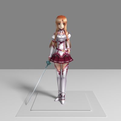 现代游戏角色 剑士美女 