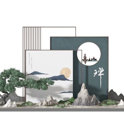 现代合影背景墙摆件