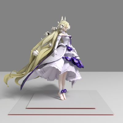 现代游戏角色 长裙美女 