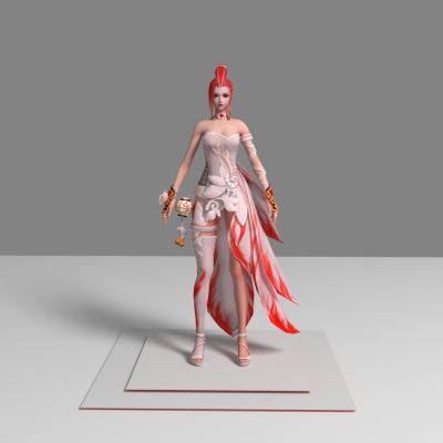 现代游戏角色 红发美女 