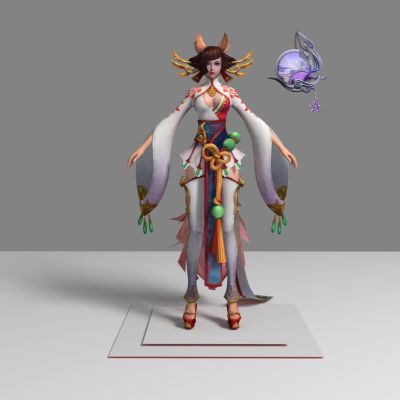 现代游戏角色 法宝美女 