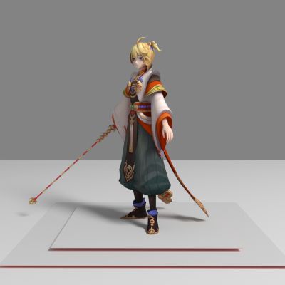 现代游戏角色 福娃美女 