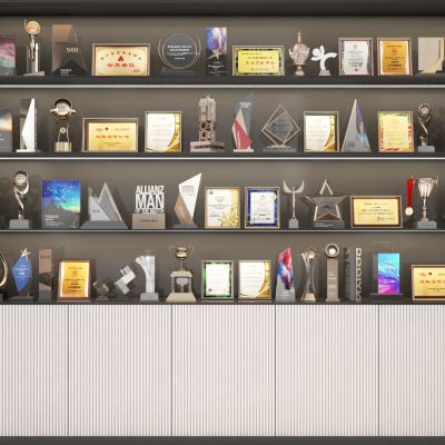 现代奖杯展示柜