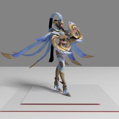 现代游戏角色 双轮美女 