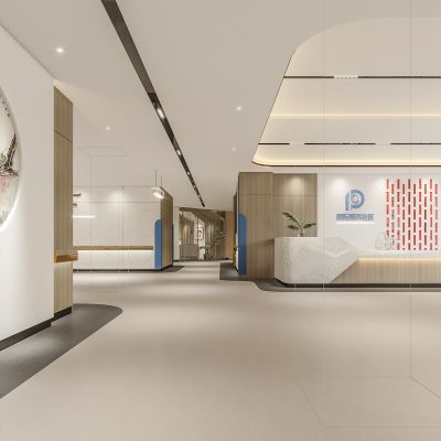 中式医院大厅 排号区