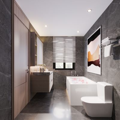 现代简约轻奢卫生间