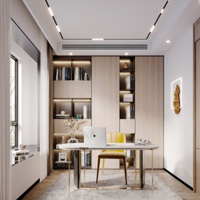 现代简约轻奢北欧书房