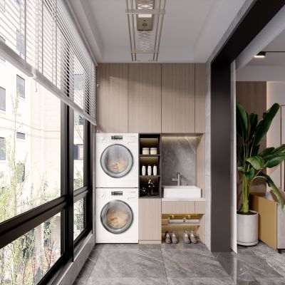 现代简约北欧轻奢阳台柜