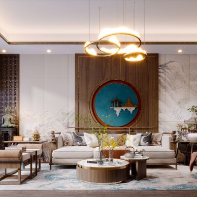 新中式现代轻奢客厅