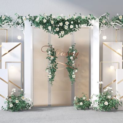 现代婚礼花艺合影区