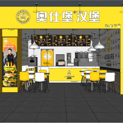 现代汉堡炸鸡店