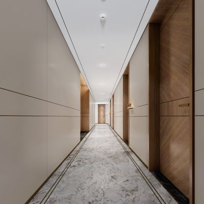 现代酒店过道