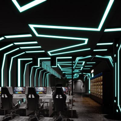 现代简约科技感网咖