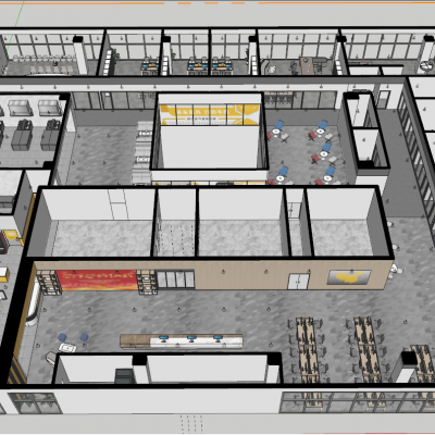现代办公室全套模型