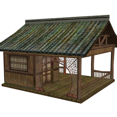 中式古建筑楼阁木房子武侠仙侠场景