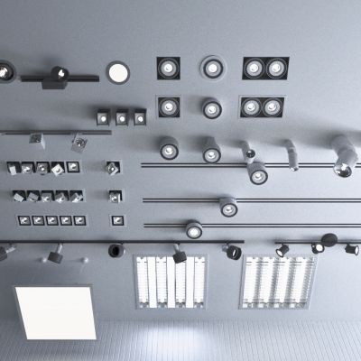 现代筒灯射灯轨道灯