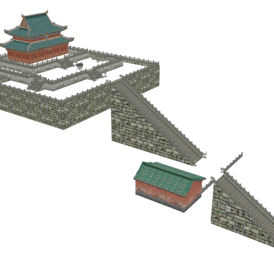 中式古建筑宫殿 天宫 大殿