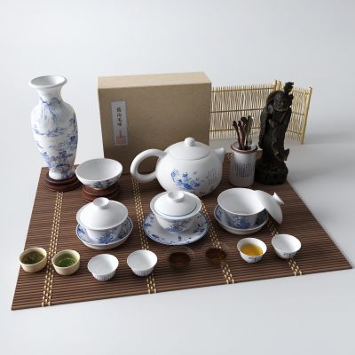 新中式茶具 茶叶盒 茶杯