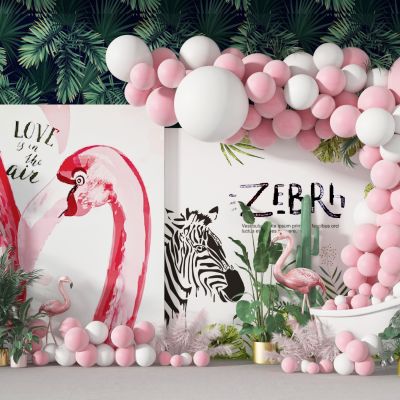 现代天堂鸟网红气球背景墙