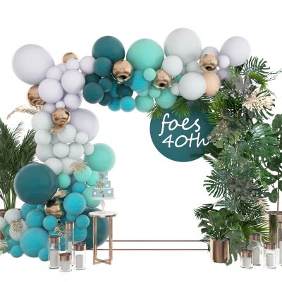 现代气球组合合影