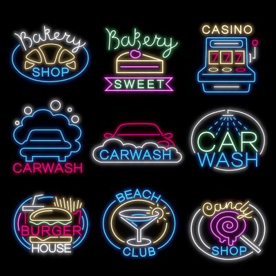 现代壁灯霓虹灯