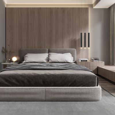 现代卧室，简约卧室，衣帽间，卧室，