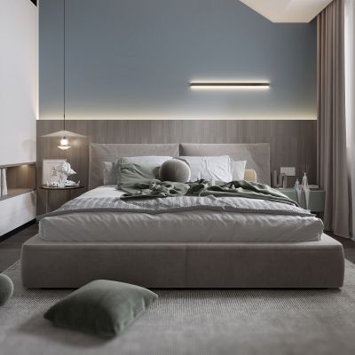 现代卧室，卧室，简约卧室，