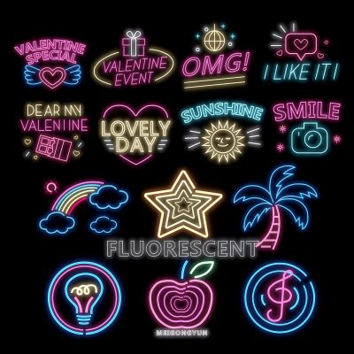 现代壁灯霓虹灯