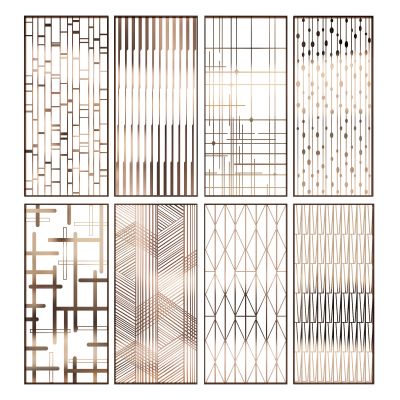 现代隔断屏风3D模型