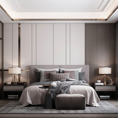 现代轻奢主卧室