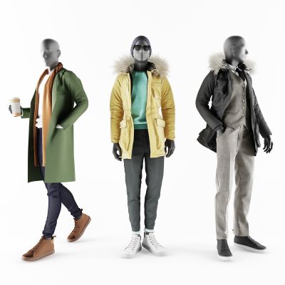 现代男装服装模特