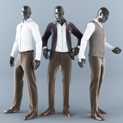 现代男装西装服装模特