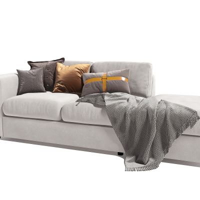 现代布艺贵妃椅