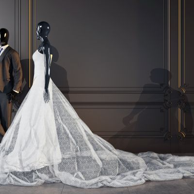 现代西装婚纱服装模特