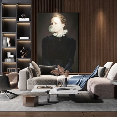 现代轻奢沙发茶几