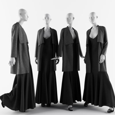 现代女士服装模特