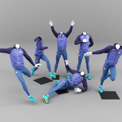 现代半装运动服装模特