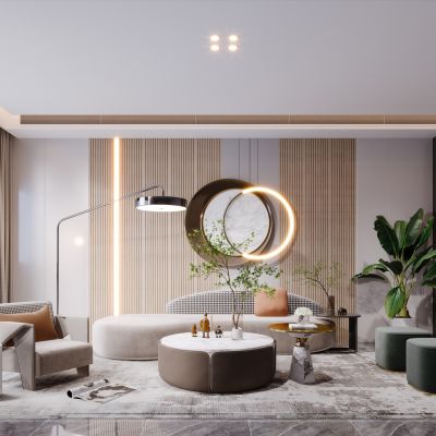 现代简约轻奢风格客厅