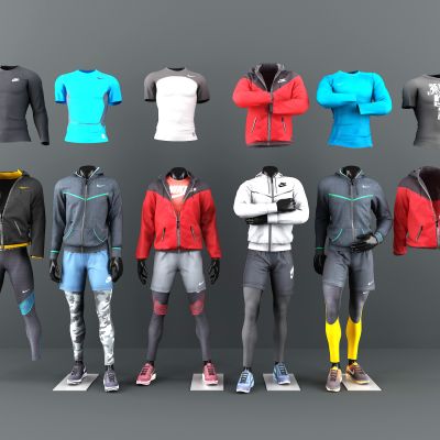 现代运动服装模特