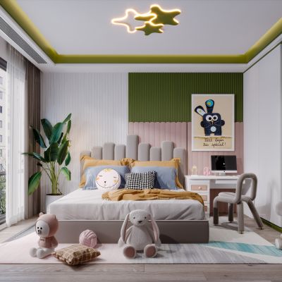 现代简约北欧轻奢儿童房