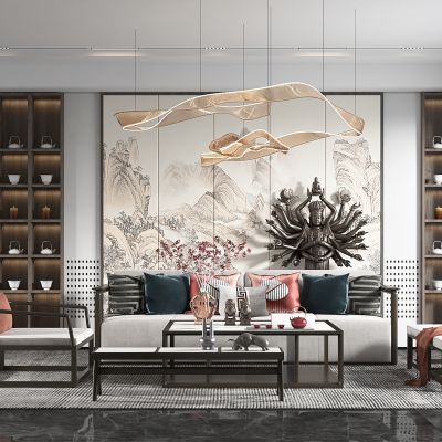 新中式风格客餐厅